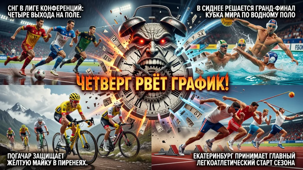 Еврокубки, водное поло и Тур де Франс. Четверг рвёт график!
